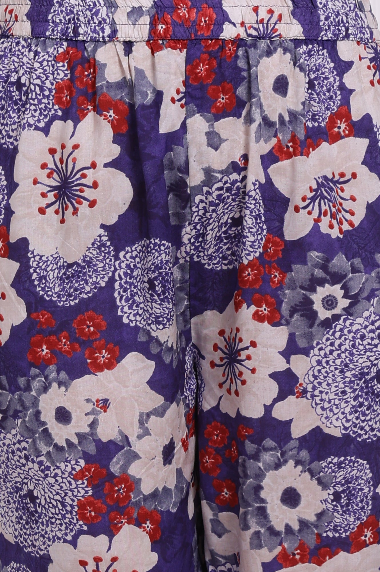 Purple Floral Printed Modal Straight Kurta and Pants Co-ord Set