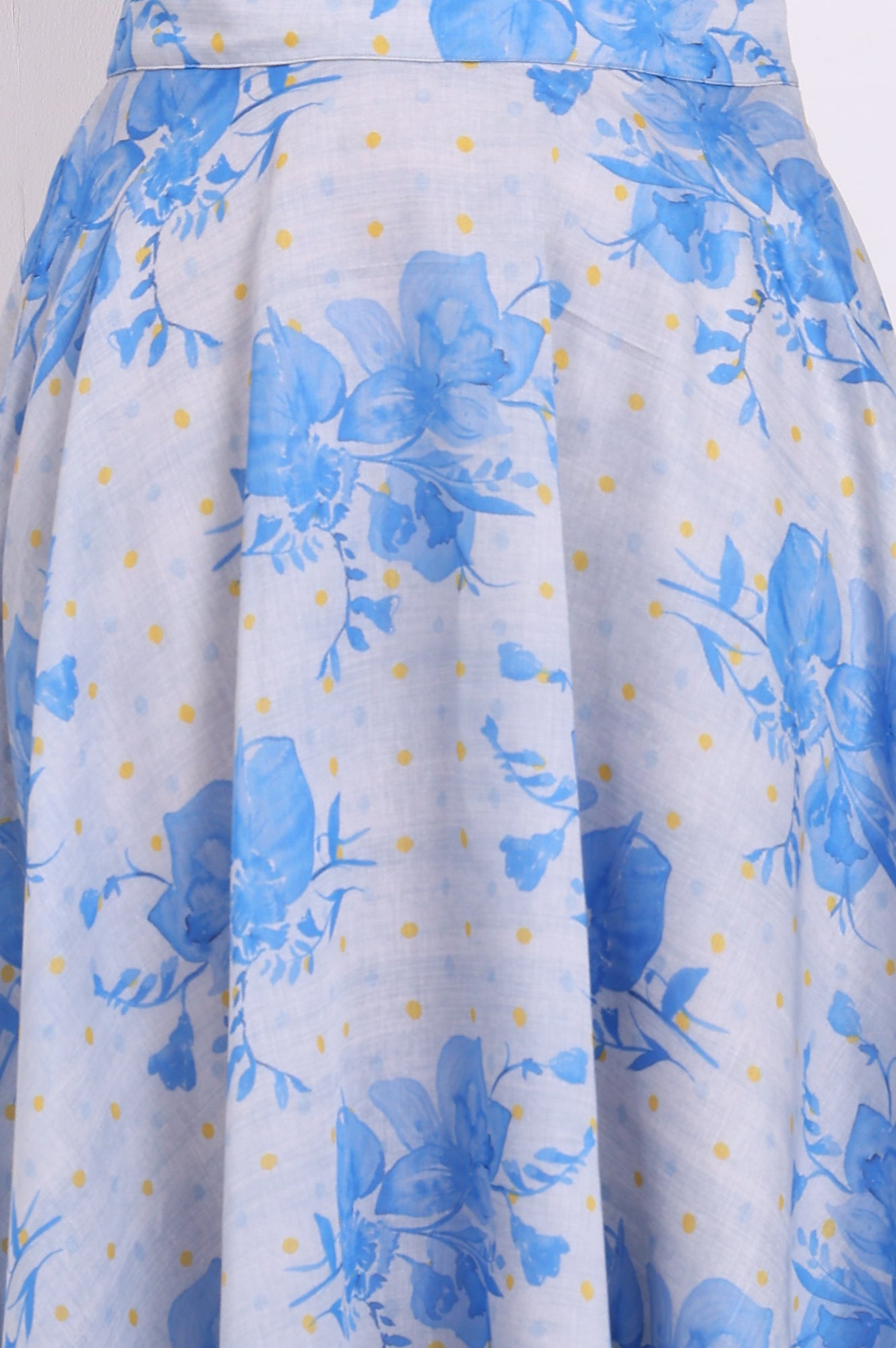 Dusty Blue Spaghetti Crop Top, Embroidered Jacket and Skirt Set