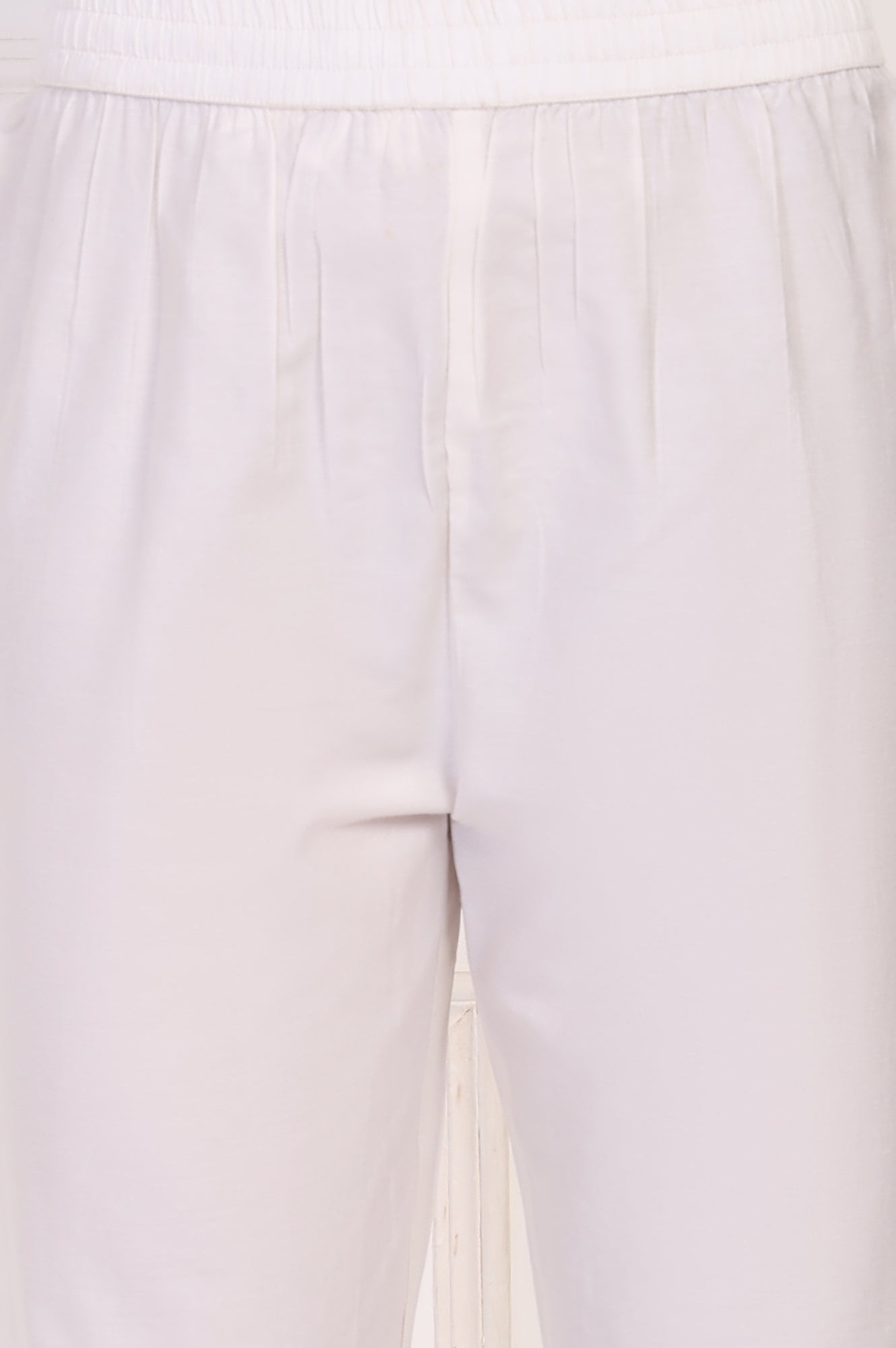 Off-White Embroidered Straight Tissue Kurta with Straight Pant Set