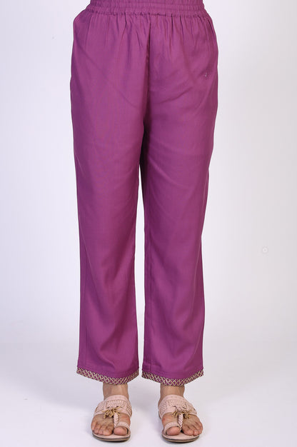 Beige Floral Print Sequined Flared Chanderi Kurta with Pant and Dupatta Set