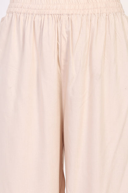 Red Embroidered Anarkali Kurta with Flared Pant and Dupatta Set