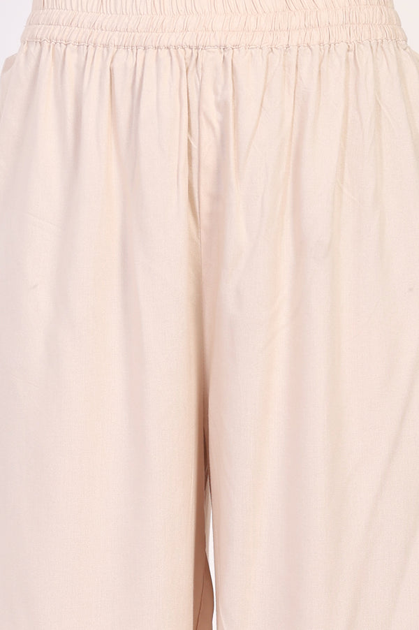 Red Embroidered Anarkali Kurta with Flared Pant and Dupatta Set