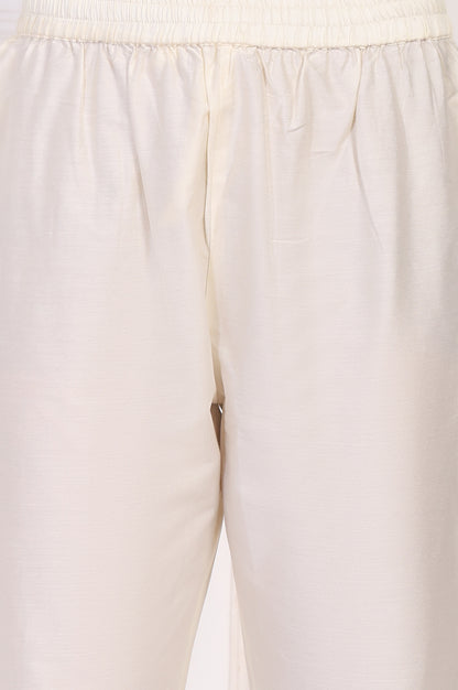 Yellow Paisley Printed Embellished Anarkali Kurta with Straight Pant and Dupatta Set