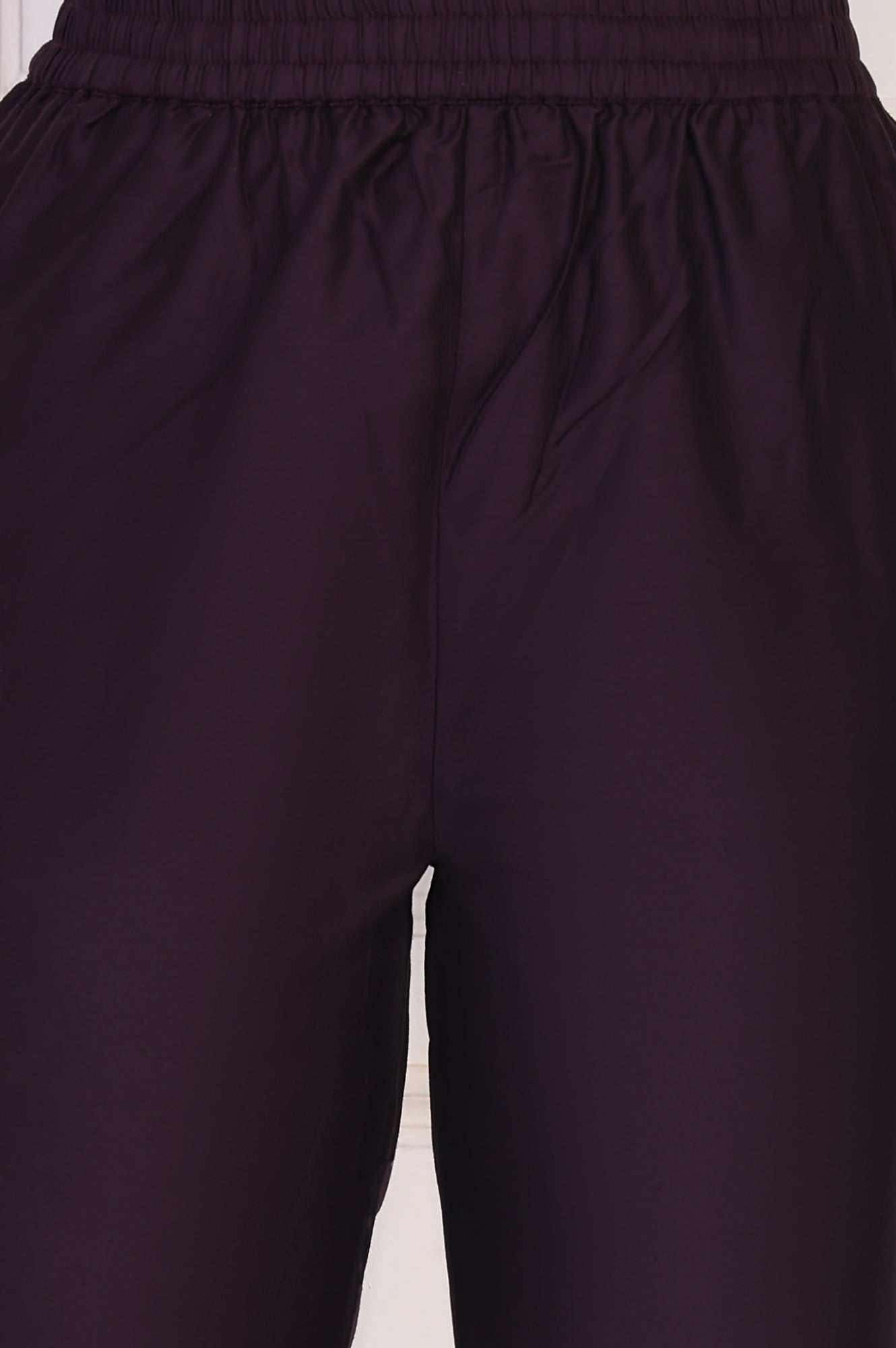 Maroon Lace Trim A-Line Jacquard Kurta with Straight Pant and Dupatta Set