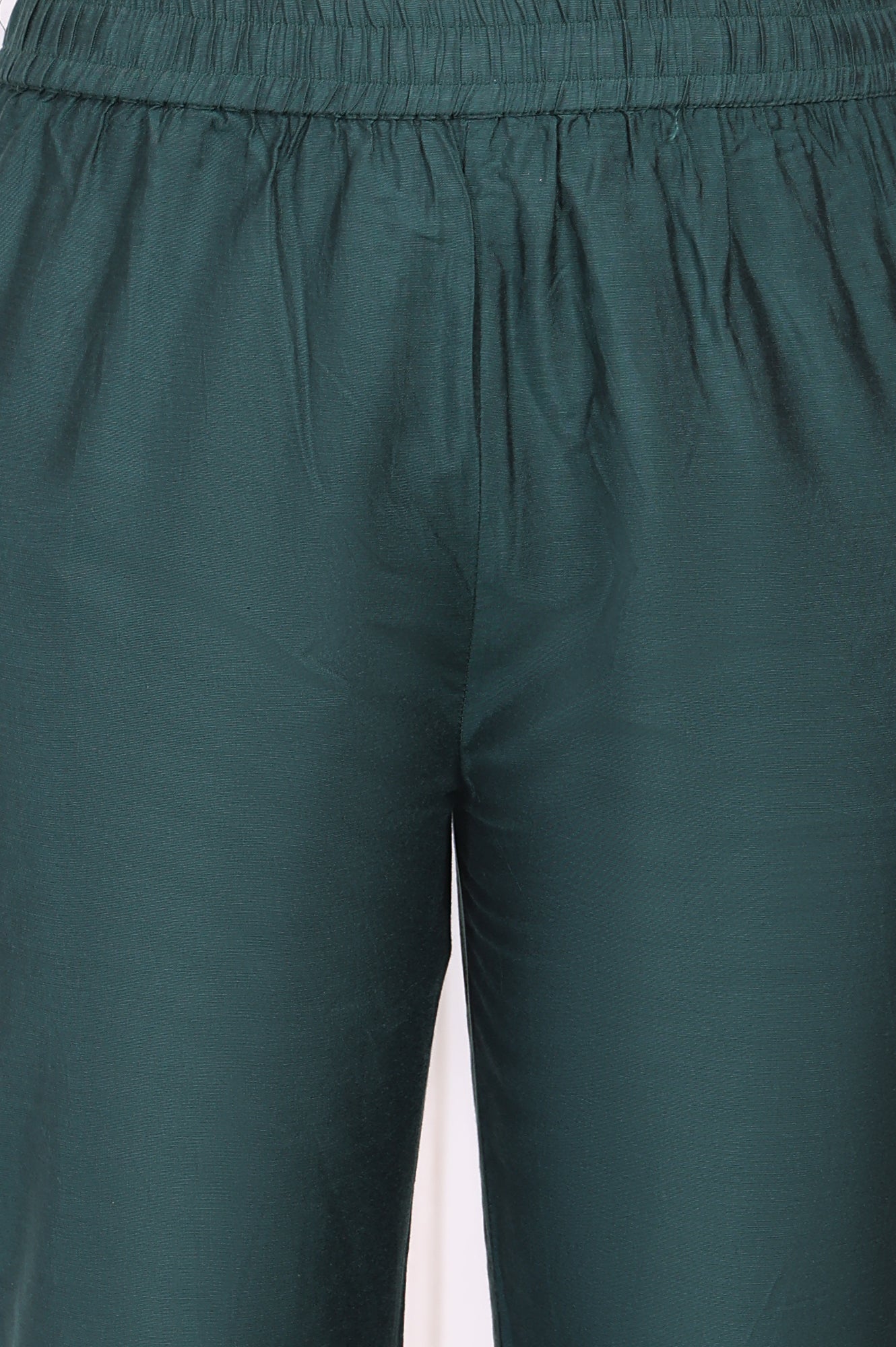 Green Floral Printed Sequined Flared Kurta, Straight Pants and Dupatta Set