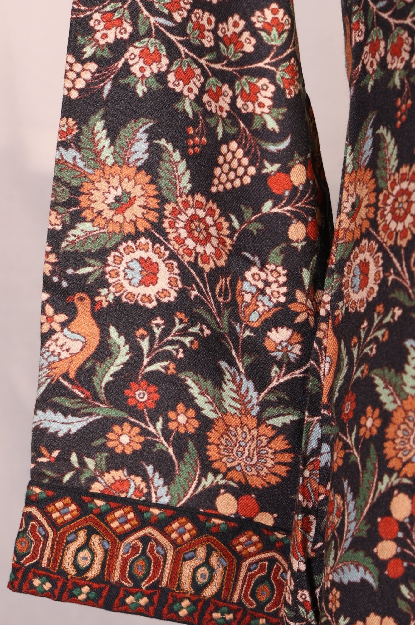 Multicolor Floral Printed Thread Work Straight Kurta with Pants Set