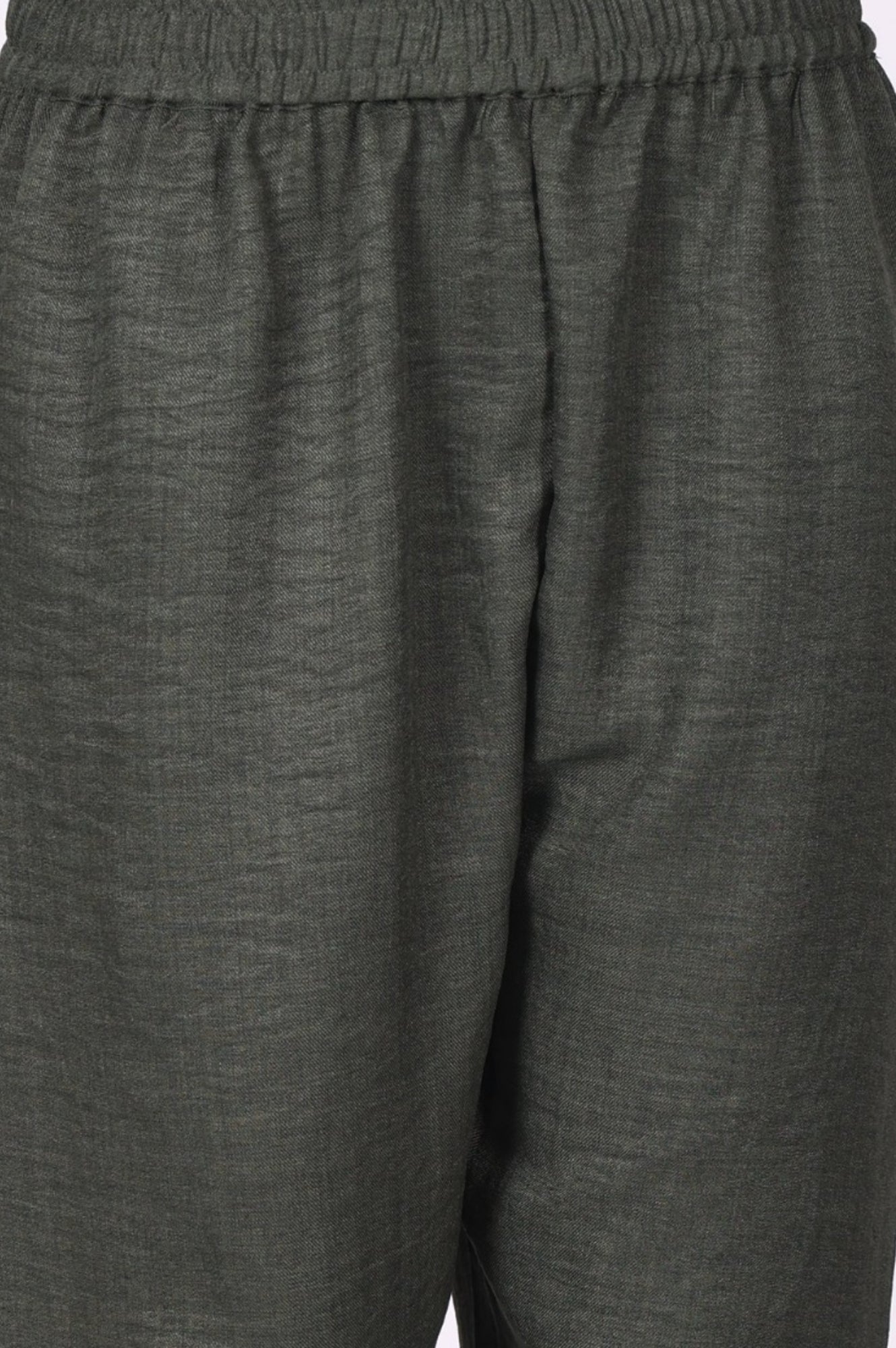 Olive Thread Embroidered Straight Winter Kurta with Pants and Dupatta Set