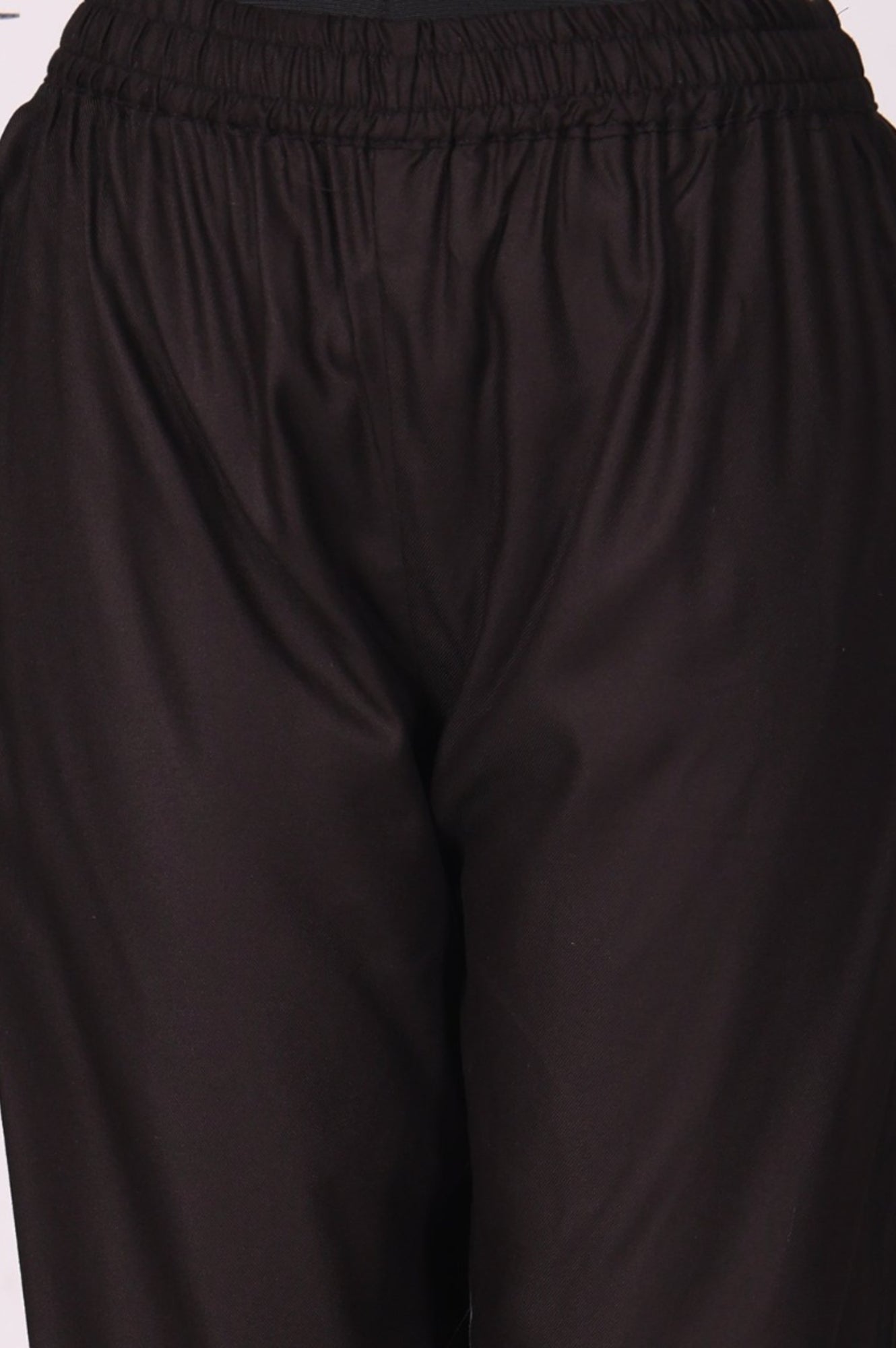 Black Solid Embroidered Straight Winter Kurta with Pants and Dupatta Set