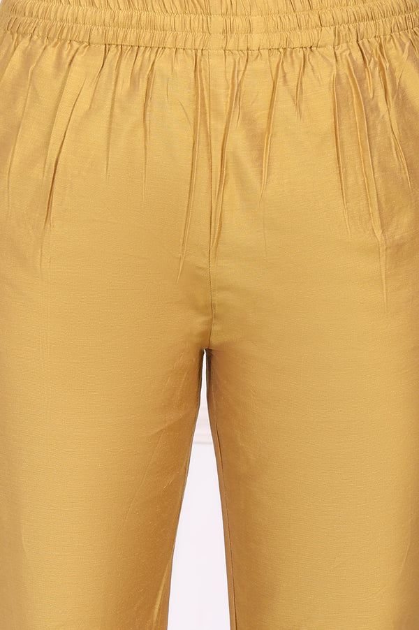 Off-White Floral Printed Modal A-Line Kurta with Straight Pant and Dupatta