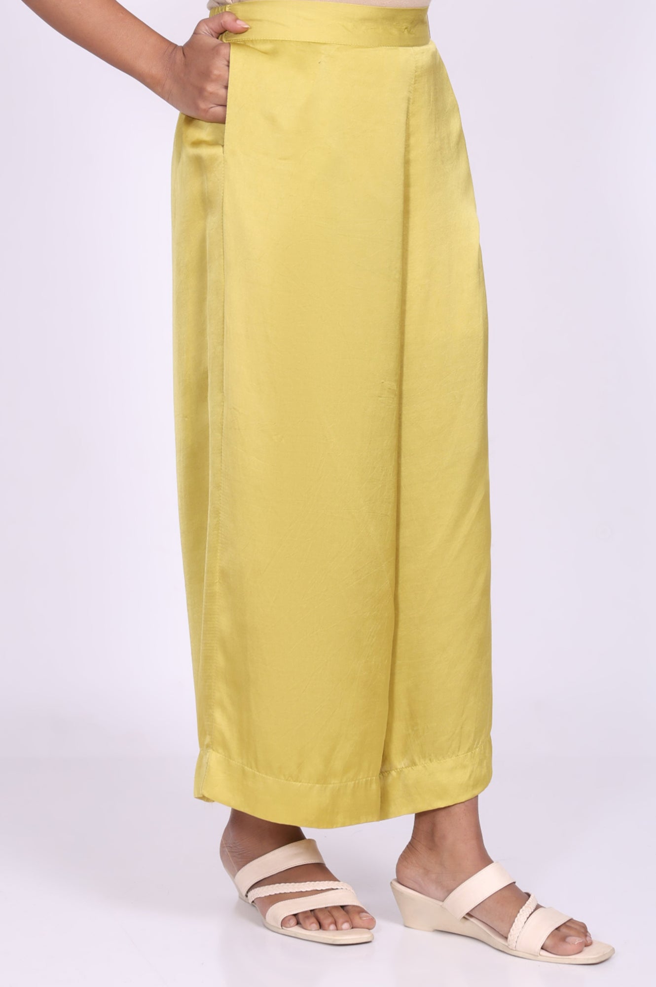 Yellow Floral Printed Straight Kurta with Flared Pant and Dupatta Set