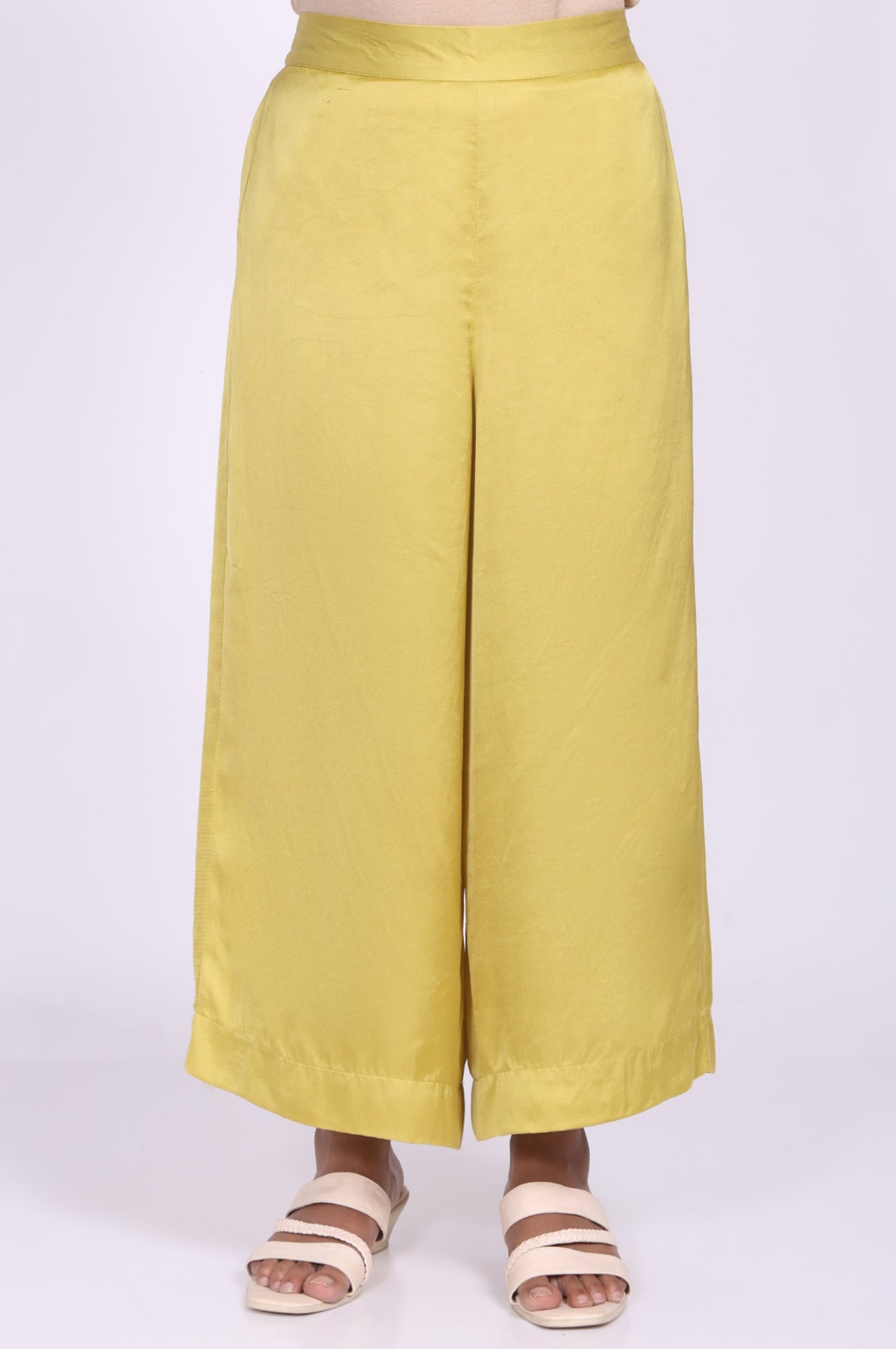 Yellow Floral Printed Straight Kurta with Flared Pant and Dupatta Set