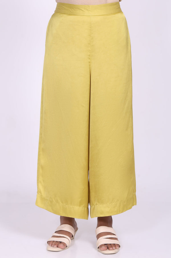 Yellow Floral Printed Straight Kurta with Flared Pant and Dupatta Set