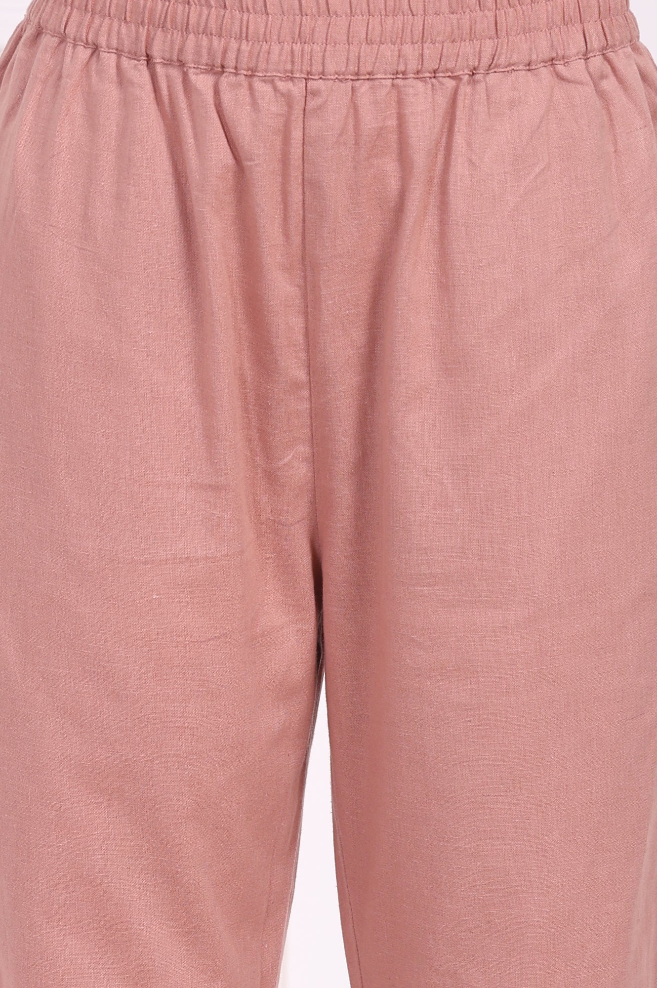 Pink Embroidered Straight Rayon Kurta with Straight Pant