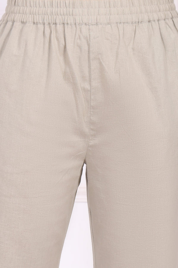 Green Floral Printed Embroidered Rayon Straight Kurta and Pants Set