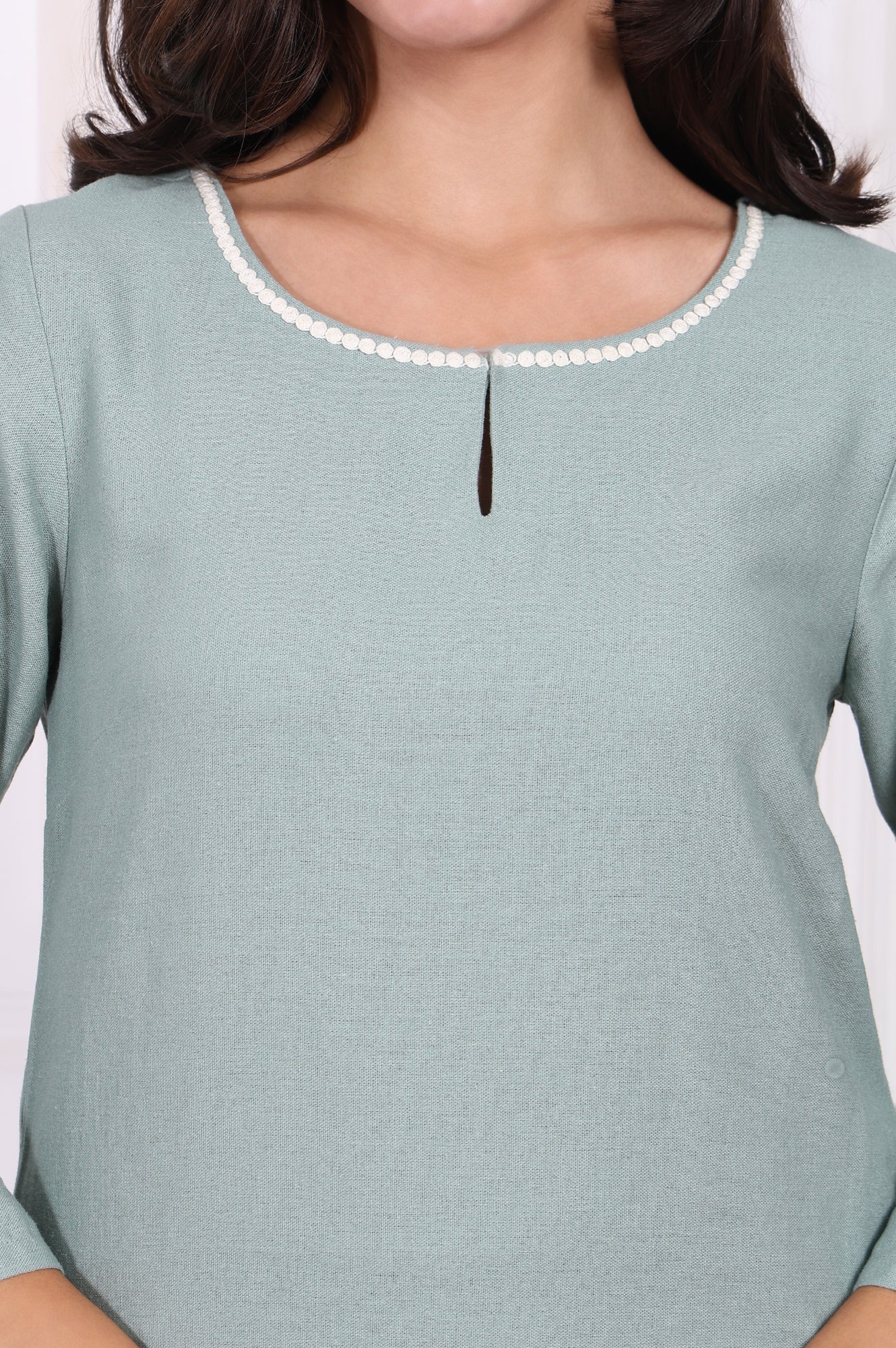 Light Green Embroidered Rayon Straight Kurta and Straight Pants Co-ord Set