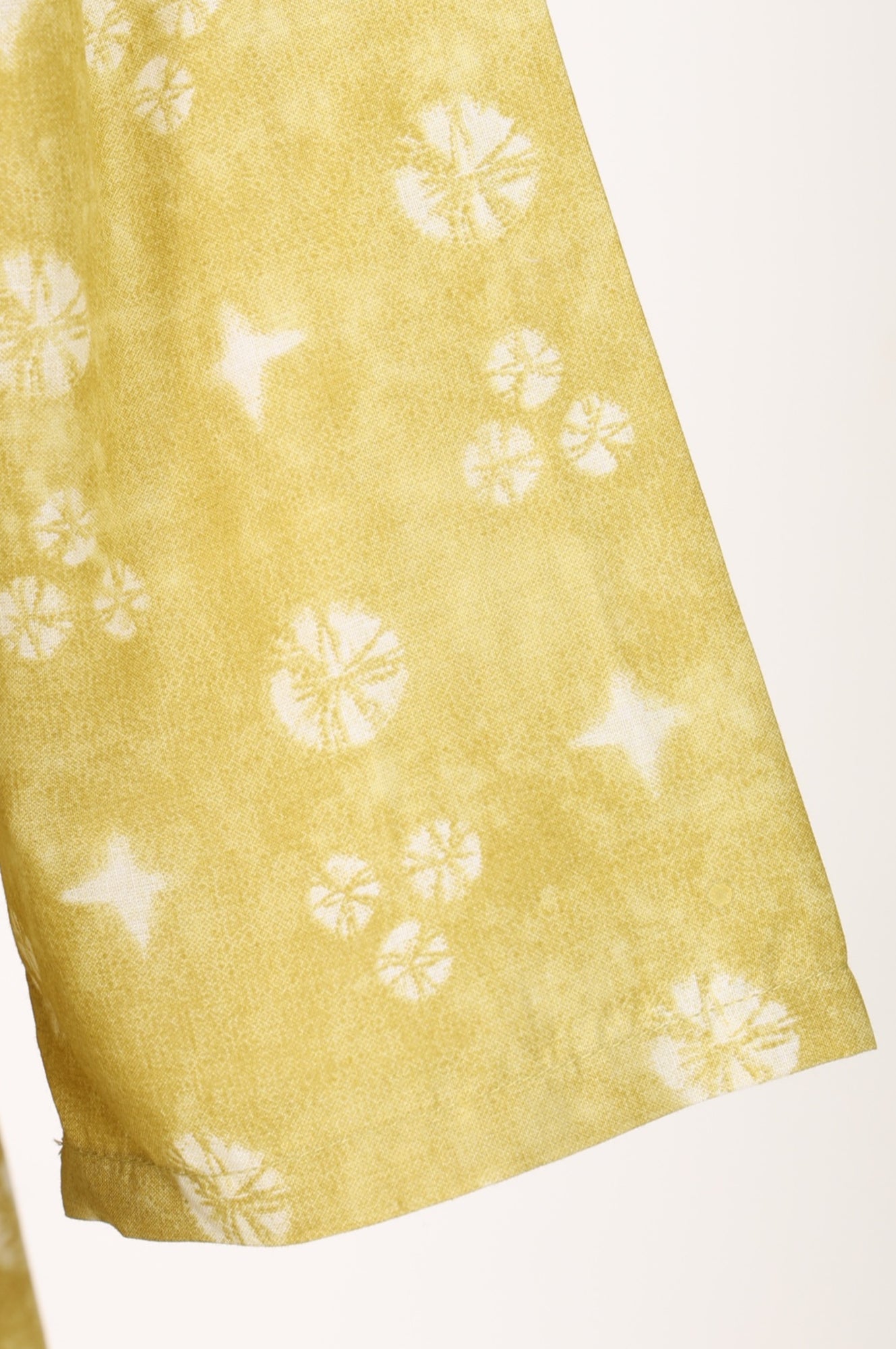 Yellow Printed Pure Cotton Flared Kurta With Pants and Dupatta Set