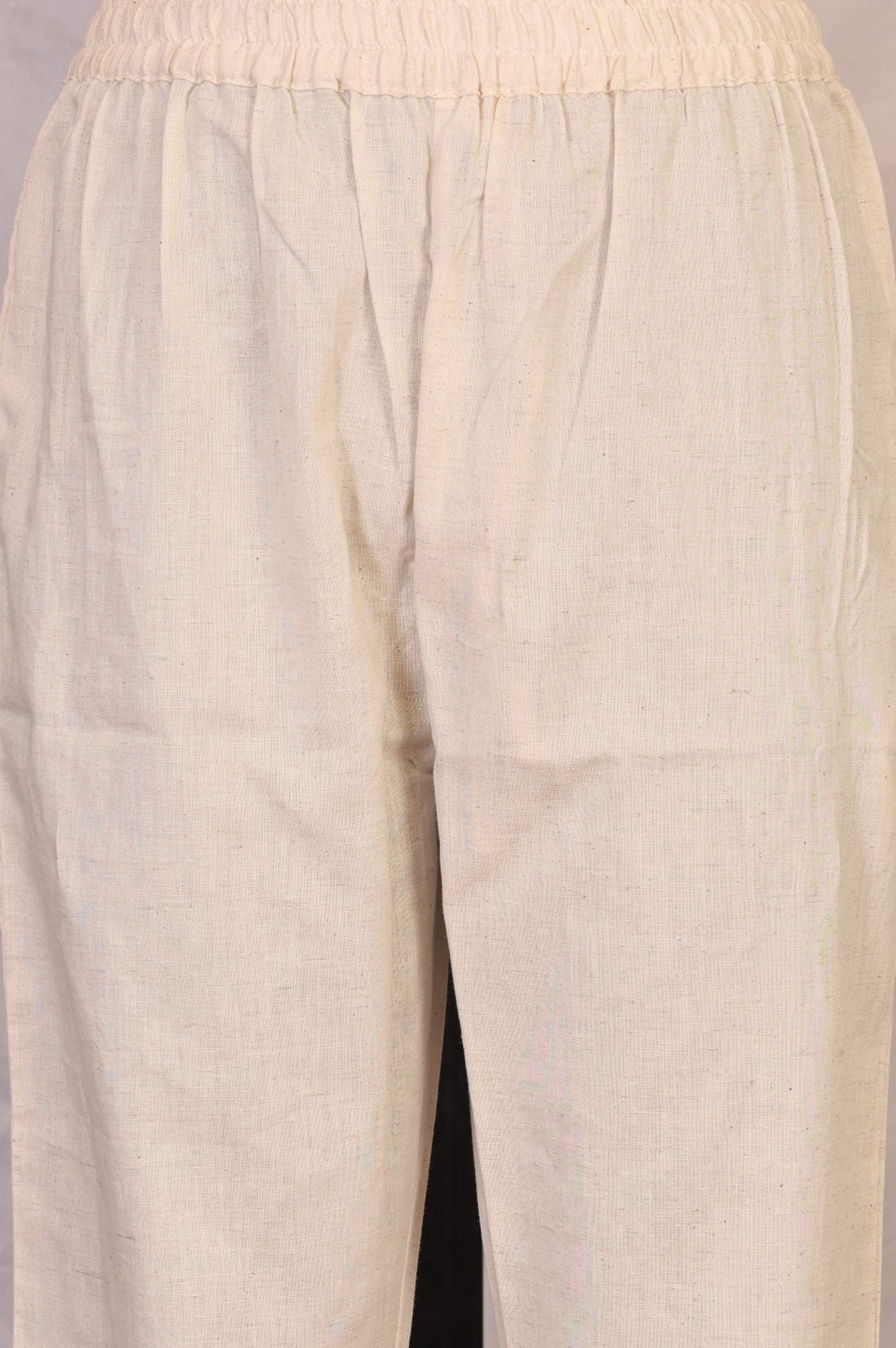 Beige Floral Printed Buttons Cotton Blend Straight Kurta with Pants Set