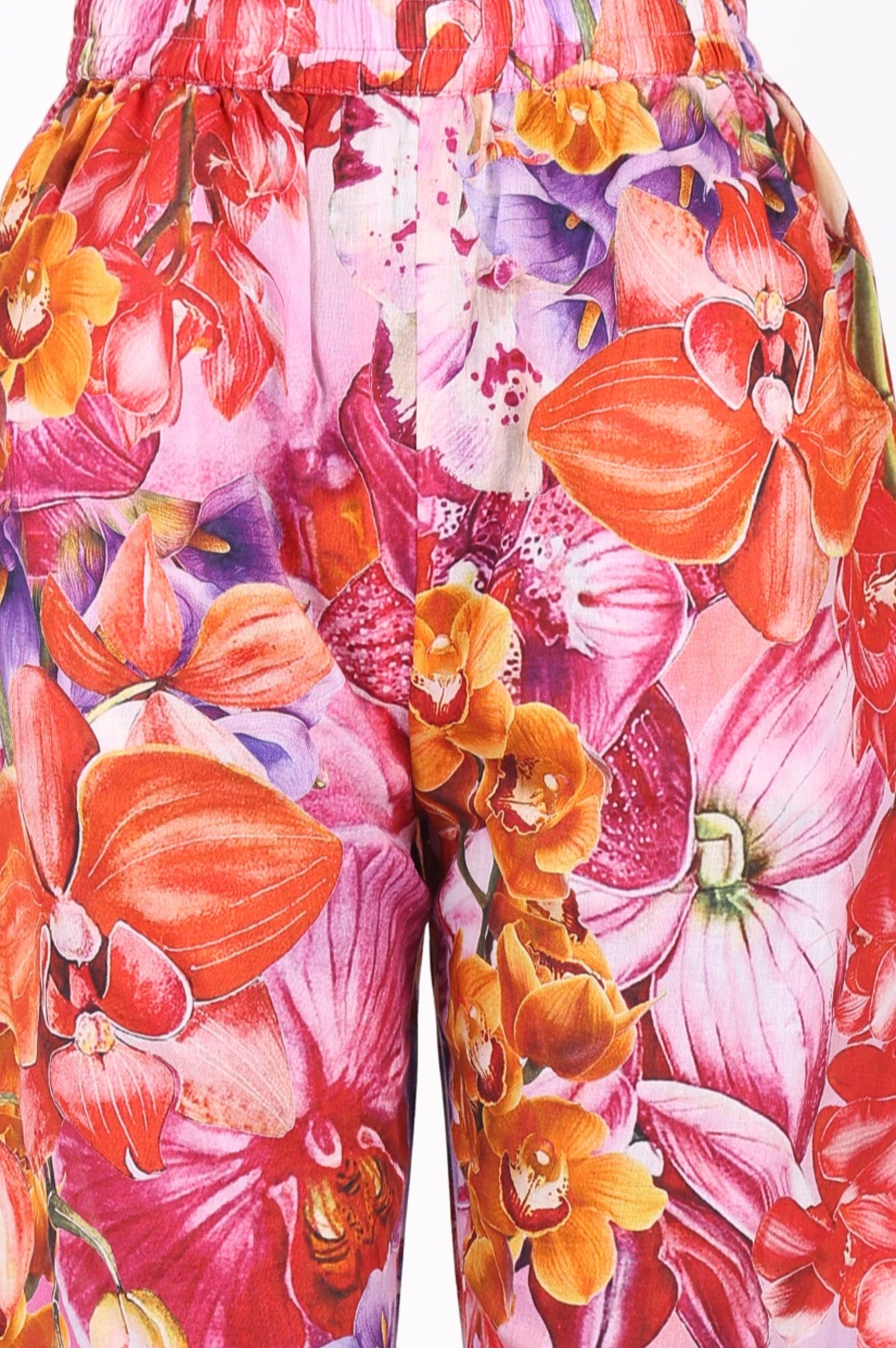 Multi Colour Floral Printed Pure Cotton Sleeveless Straight Kurta with Pants Co-ord Set