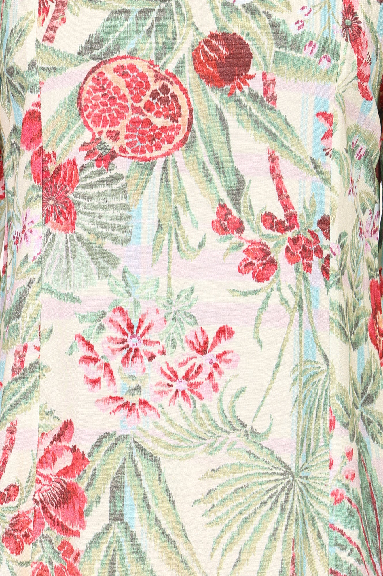 Off White Floral Printed Straight Kurta With Straight Pants Co-ord Set