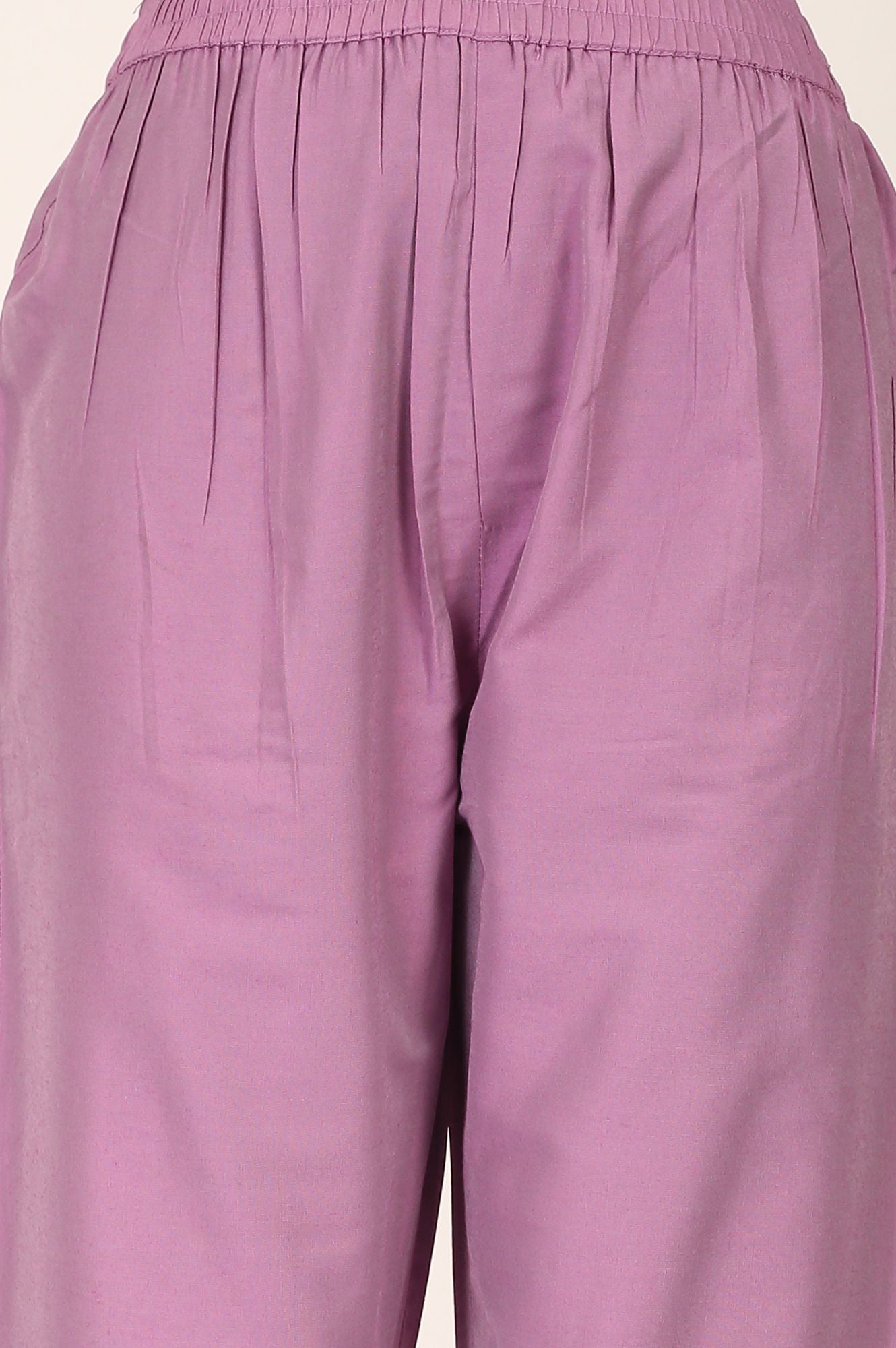 Mauve Floral Printed Organza Straight Kurta with Pants Set