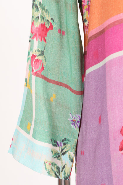Multicolor Floral Printed Straight Kurta With Pants Co-ord Set