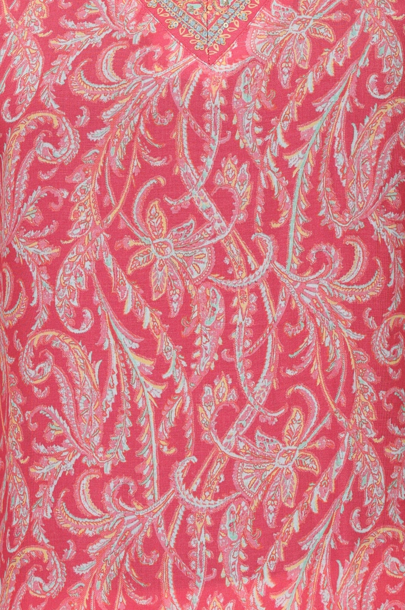 Pink Paisley Printed Modal Straight Kurta and Pants Co-ord Set