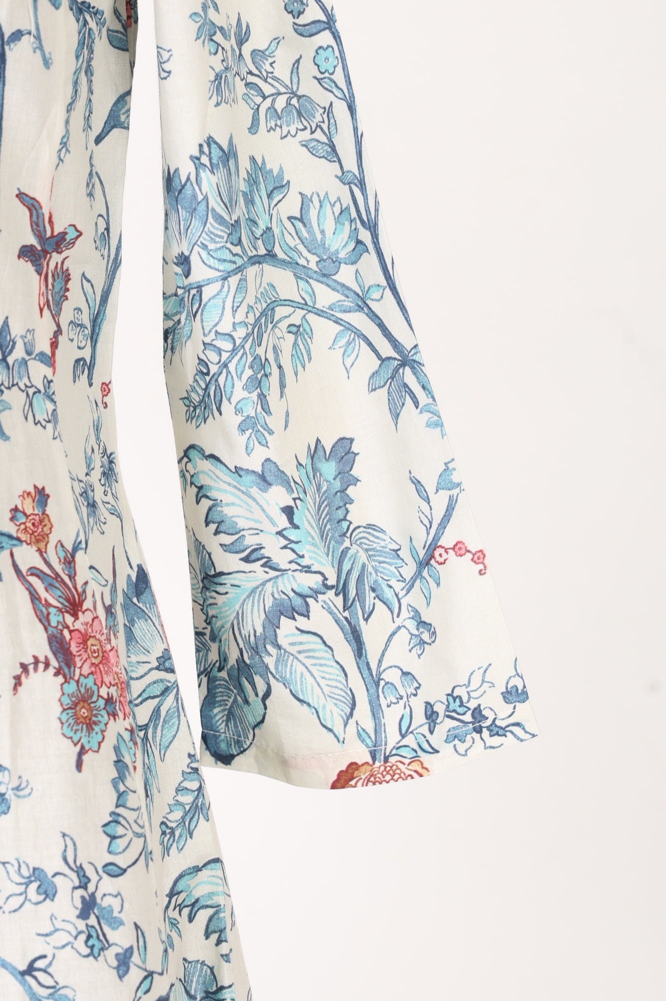 Off White Floral Printed Pure Cotton Straight Kurta With Pants and Dupatta Set
