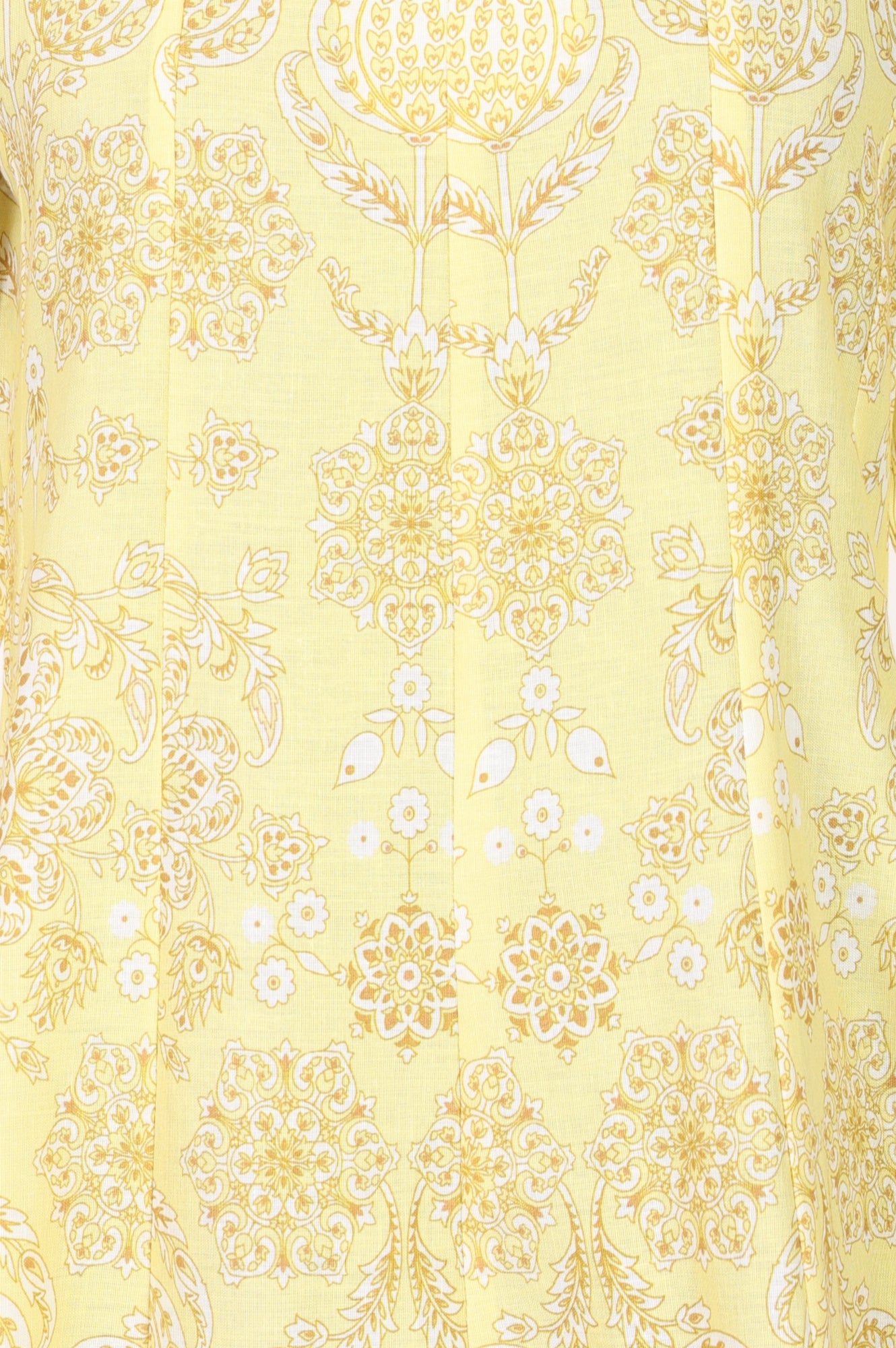 Light Yellow Floral Printed Pure Cotton Straight Kurta With Pants and Dupatta Set
