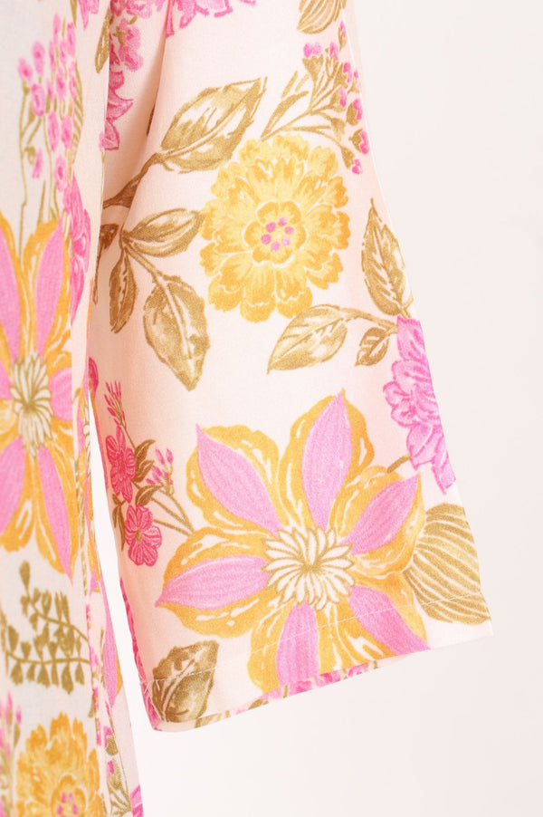 Off White Floral Printed Pure Cotton Straight Kurta with Straight Pants and Dupatta Set