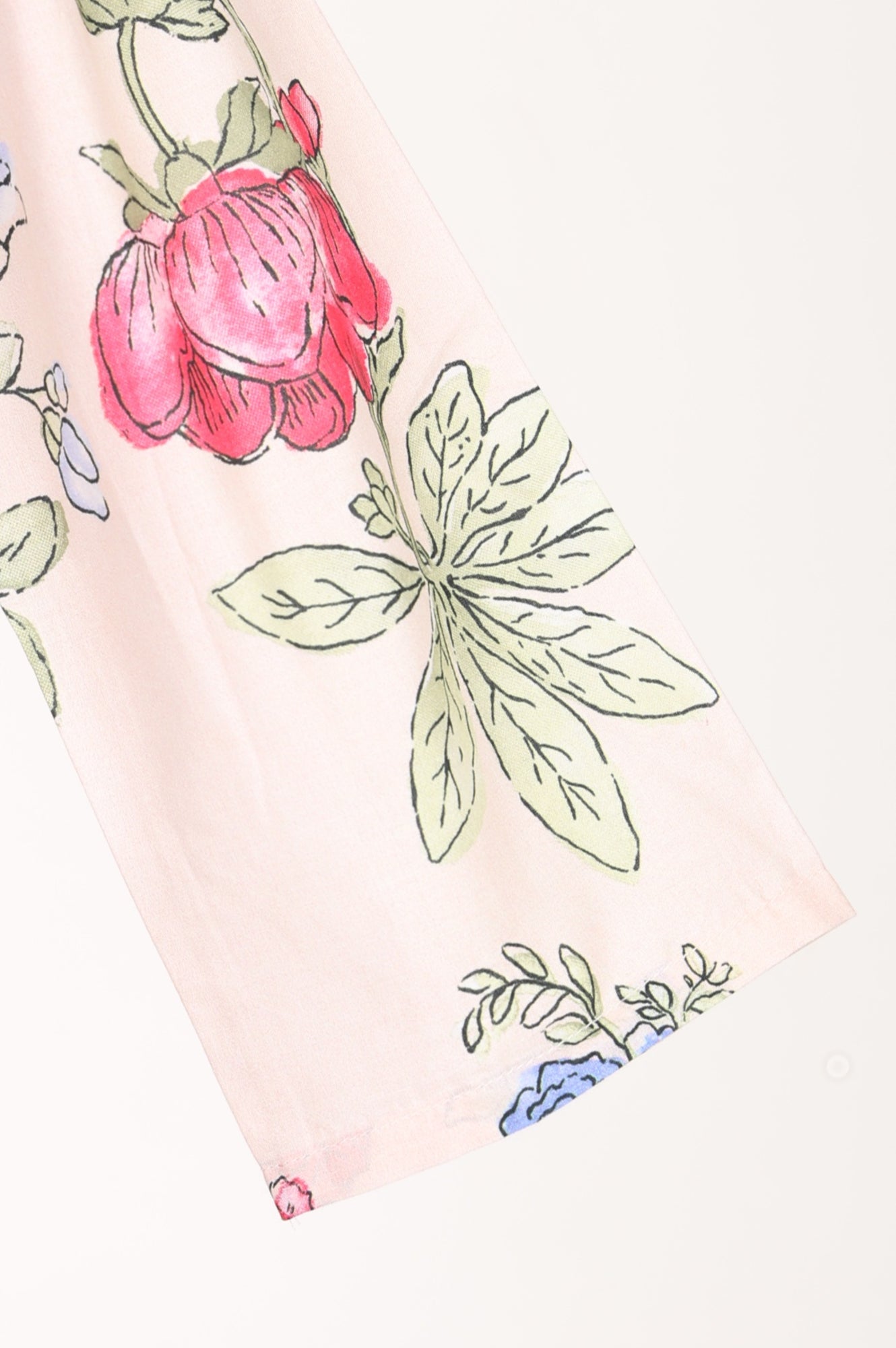 Peach Floral Printed Pure Cotton A-line Kurta with Pants Co-ord Set