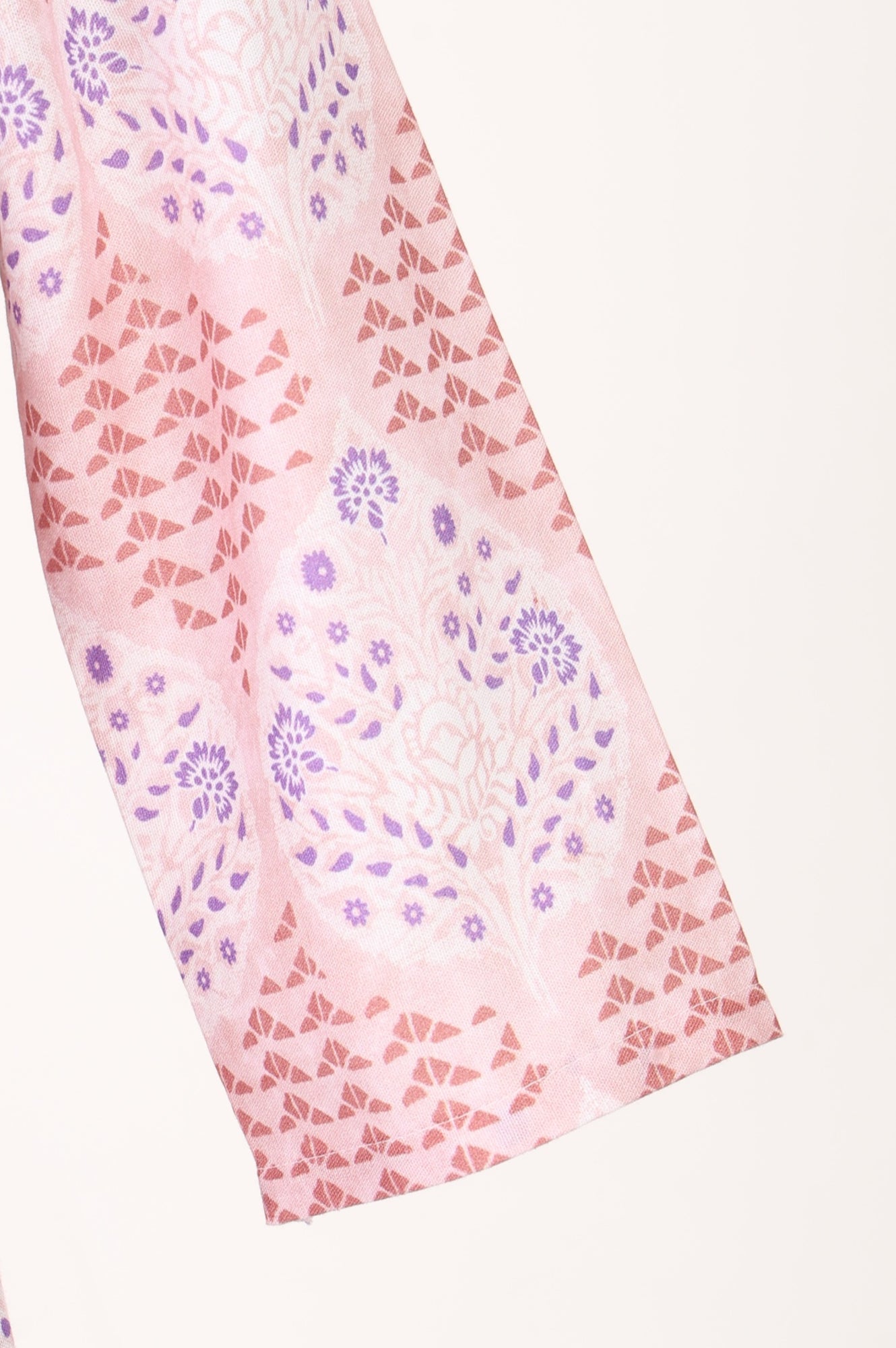 Pink Floral Printed Pure Cotton A-line Kurta with Pants Co-ord Set