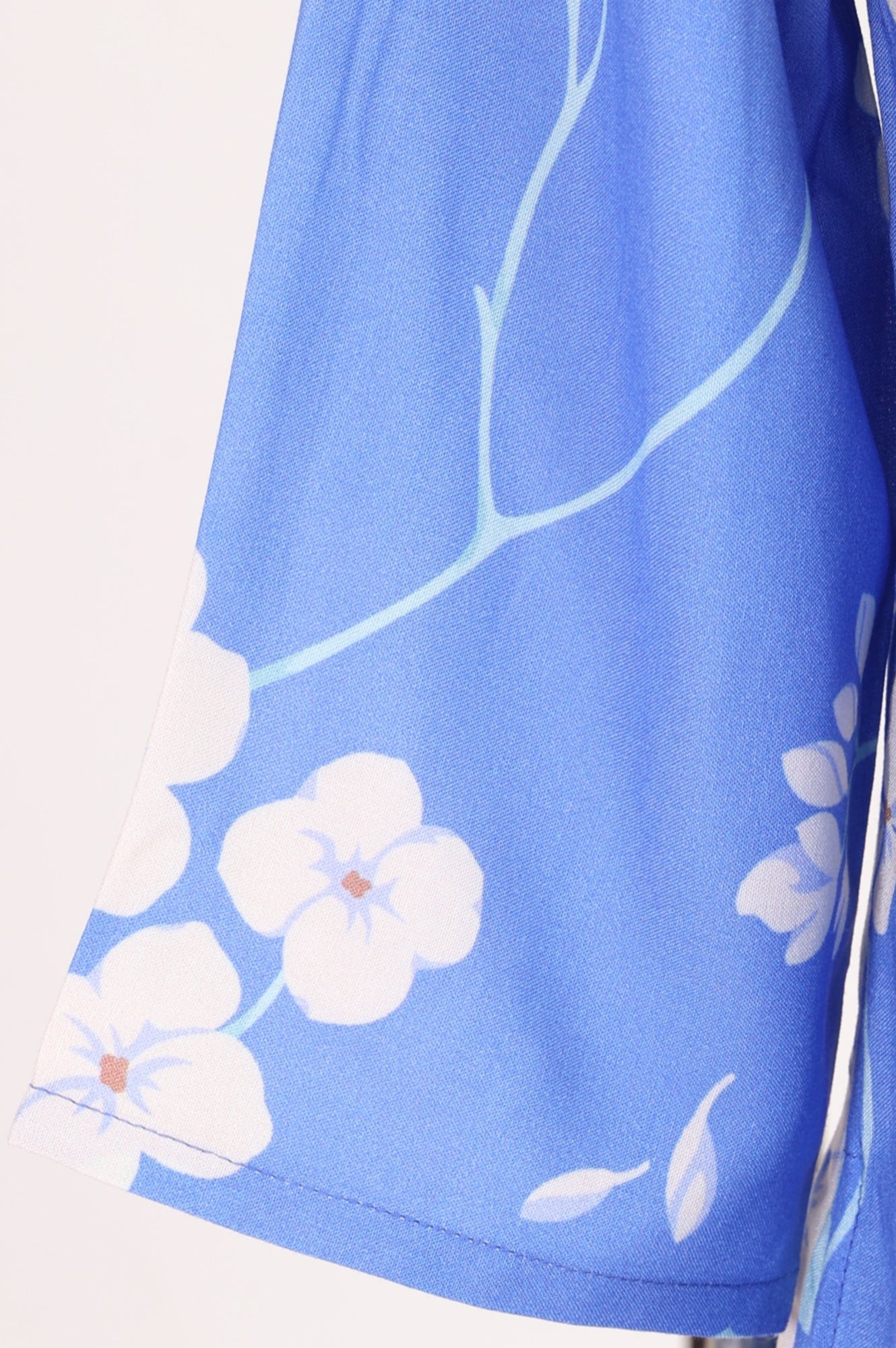 Blue Floral Printed Flared Kurta and Pants Co-ord Set