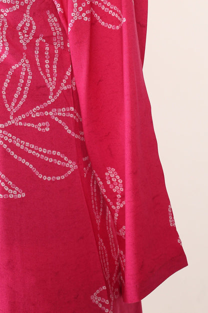 Pink Printed Rayon Straight Kurta with Pants and Dupatta Set