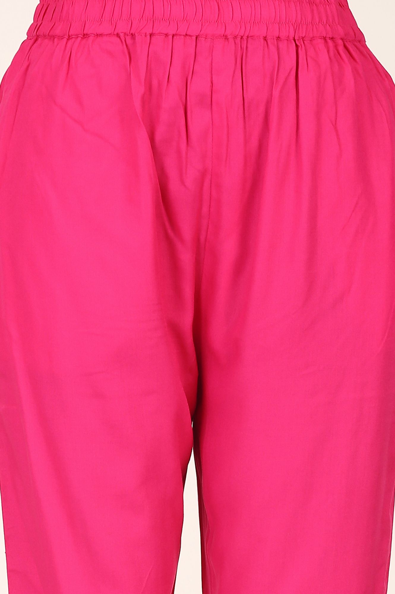 Pink Printed Rayon Straight Kurta with Pants and Dupatta Set