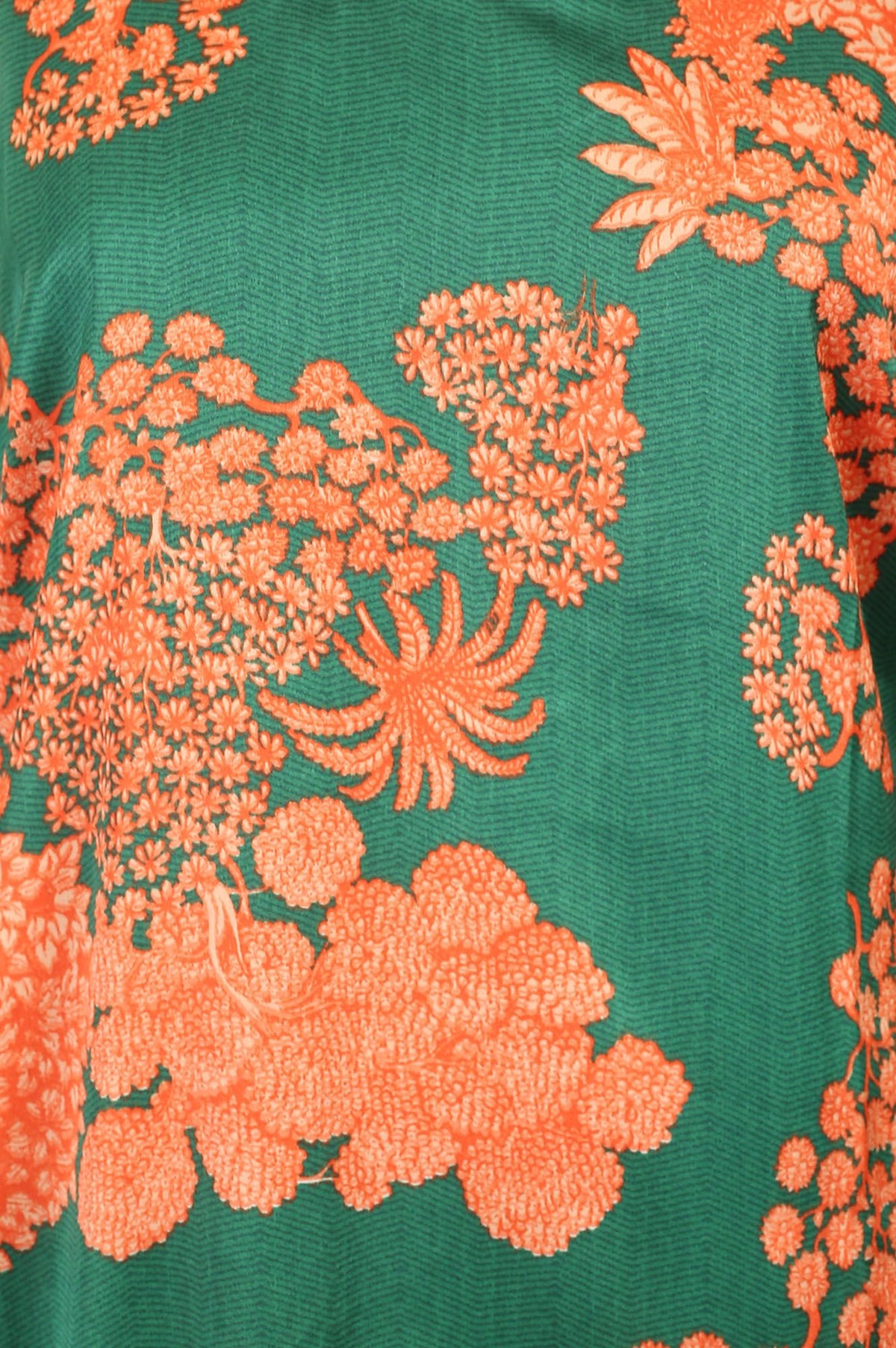 Green Floral Printed Satin Straight Kurta with Pants Co-ord Set
