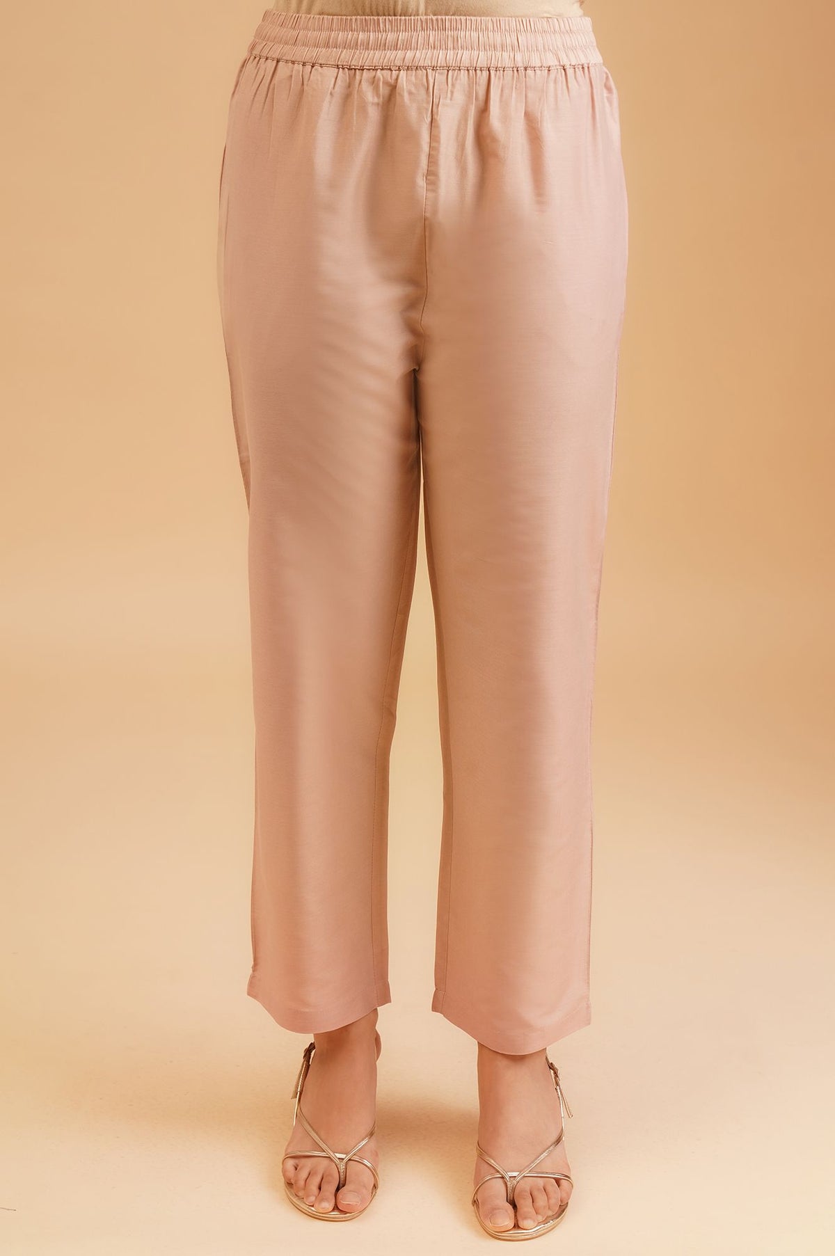 Peach Sequins Yarn Dyed Jacquard Straight Kurta with Straight Pants and Dupatta Set