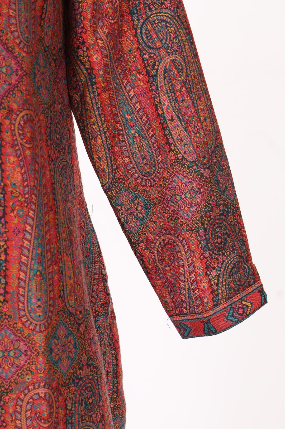 Maroon Jacquard Straight Winter Kurta with Pant Set