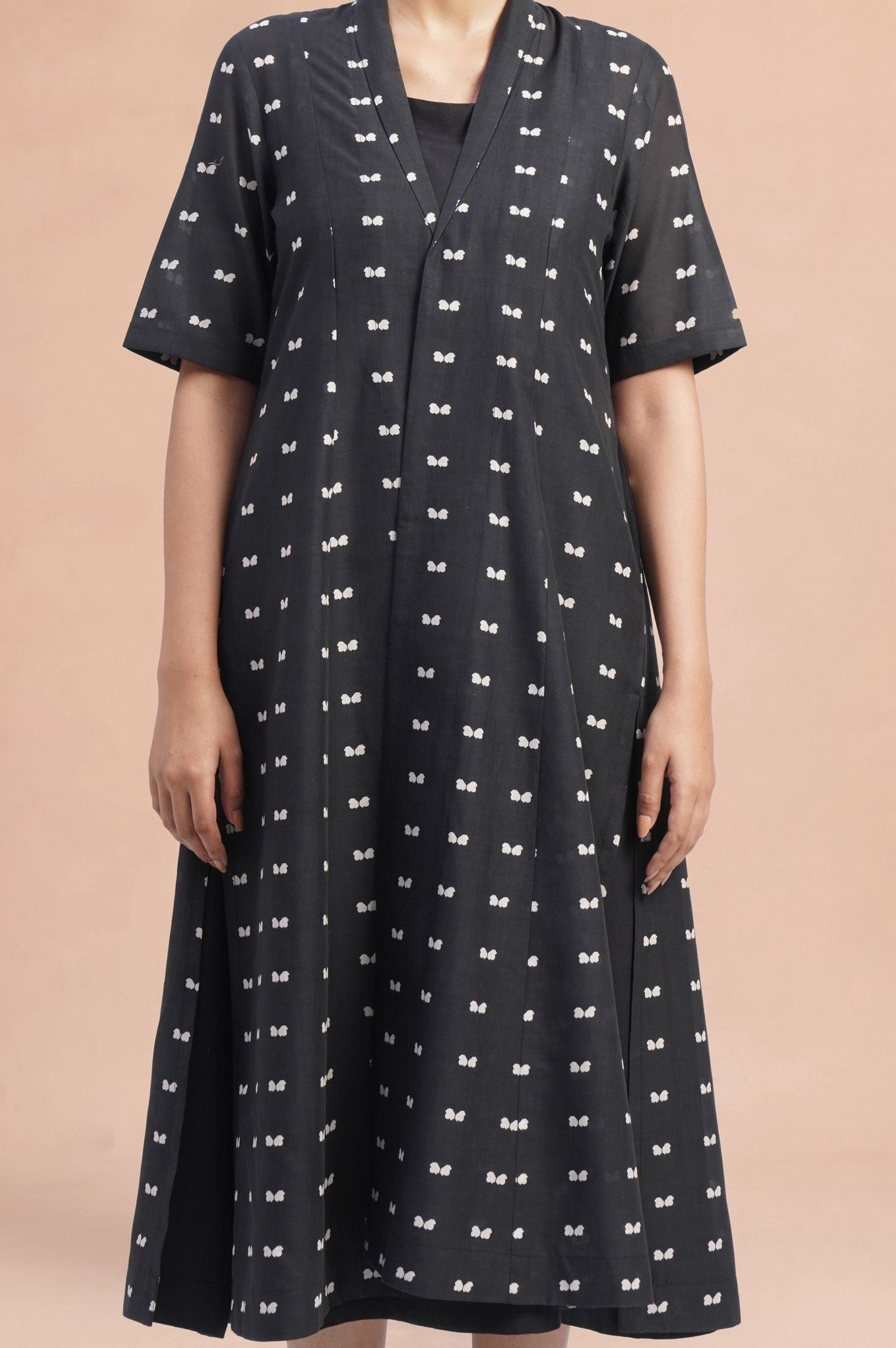 Core Casual Layered A-line Dress &amp; Jacket Set