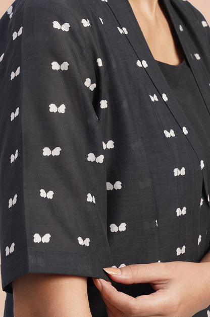 Core Casual Layered A-line Dress &amp; Jacket Set