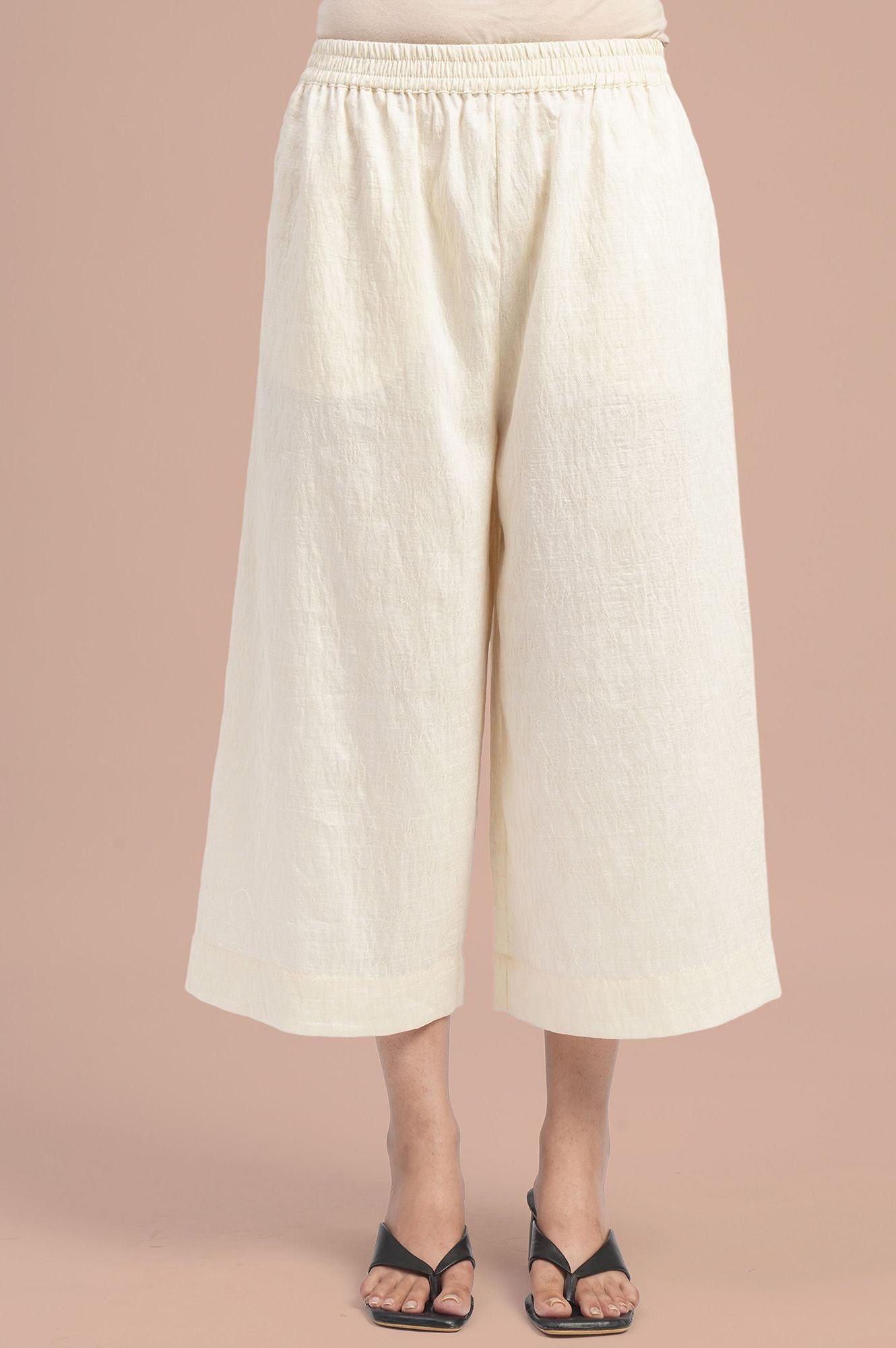 Boardroom Elegance Textured Stright Kurta &amp; Flared Pant Set