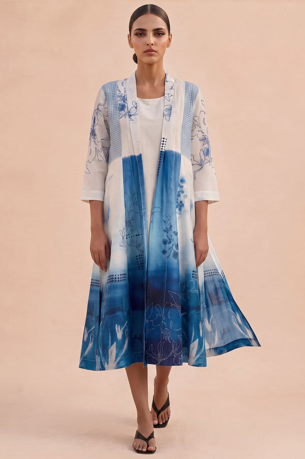 Inked In Layered A-line Dress & Jacket Set