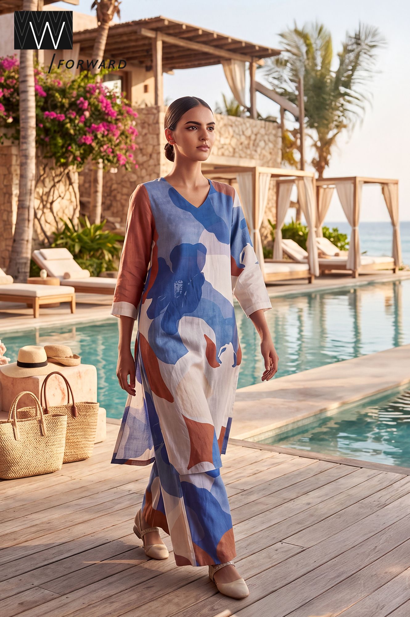 AM-to-PM Straight Kurta &amp; Pant Set