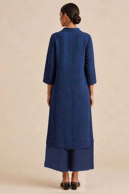 Textured Ease Travel Kurta &amp; Pant Set