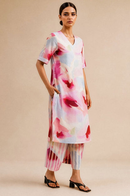 Fresh Canvas Floral Casual Kurta &amp; Pant Set