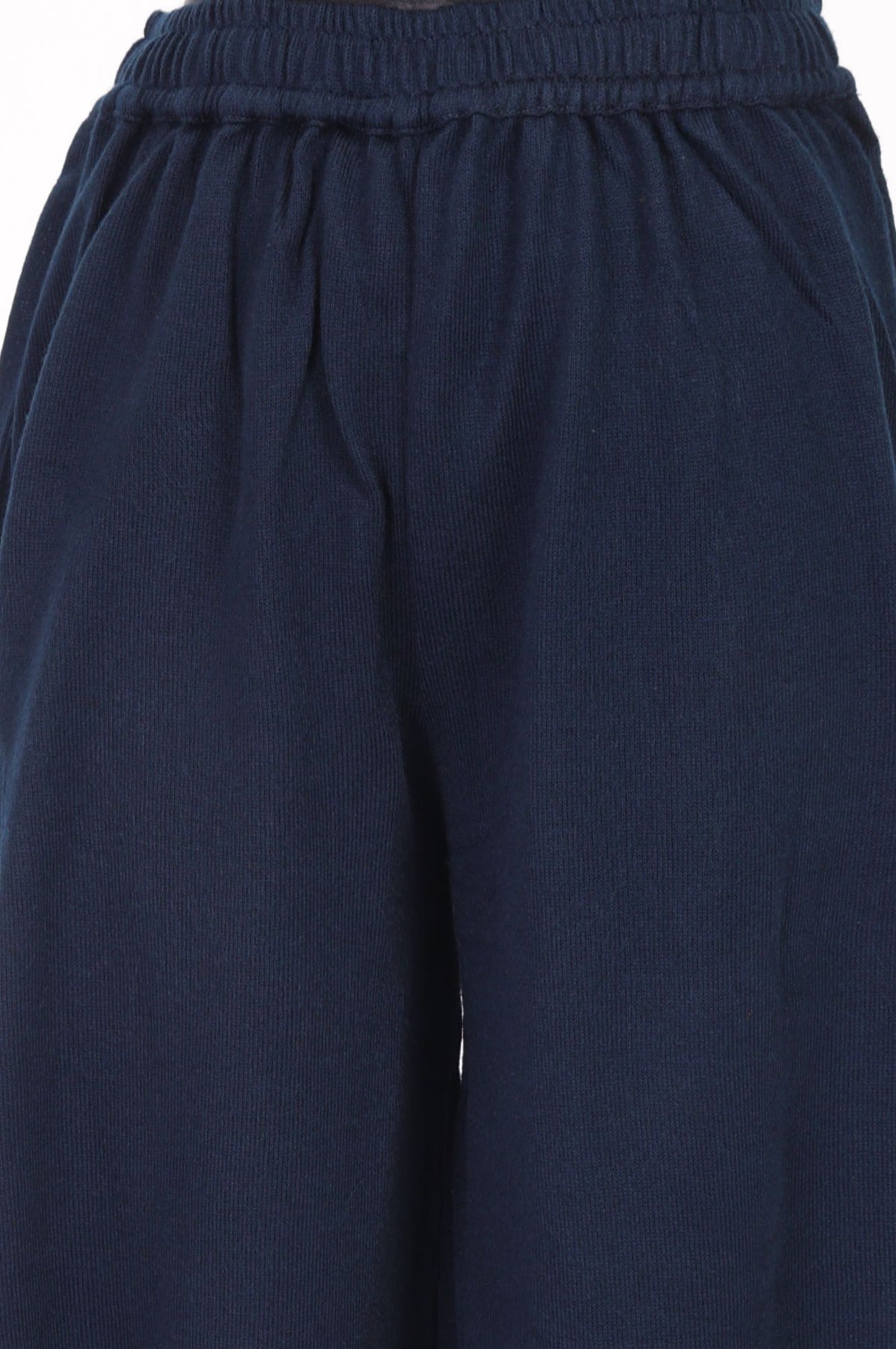 Navy Blue Thread Embroidered Acrylic Straight Winter Kurta with Parallel Pants Set