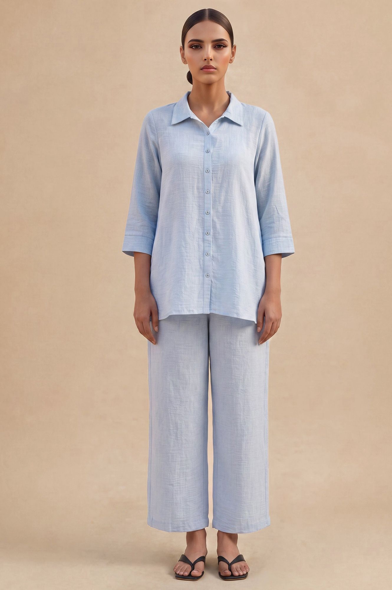 Laid-back State Casual Shirt &amp; Pant Set