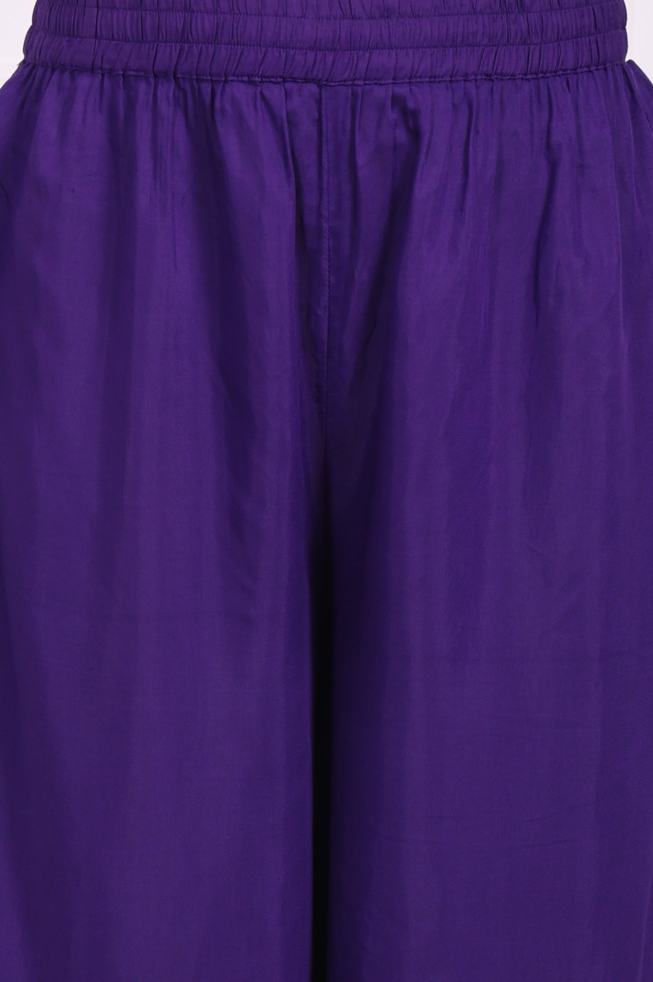 Purple Embroidered Anarkali Kurta with Parallel Pant and Dupatta Set