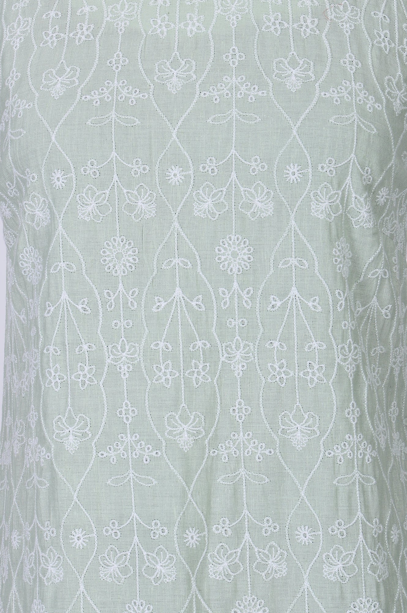 Sea Green Thread Embroidered Rayon Straight Kurta