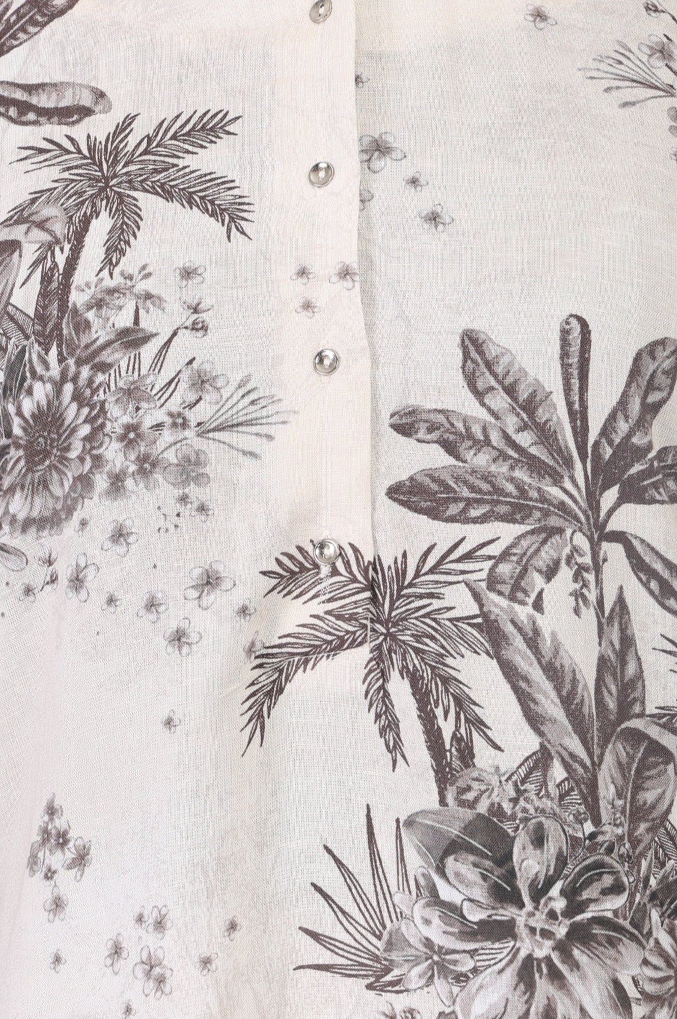 Off White Tropical Floral Printed Rayon Straight Kurta