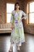 Off-White Floral Printed Pure Cotton Flared Kurta